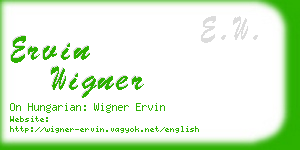 ervin wigner business card